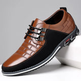 Sneakers Men 2023 Fashion Leather Shoes for Men Brand Lace Up Casual Business Shoes Mens Trainers Flat Bottomed Driving Shoes