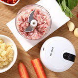 MELNG Mini Electric Garlic Chopper 100/250ML USB Charging Ginger Masher Machine Durable Chili Vegetable Crusher Kitchen Tool