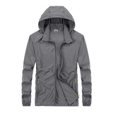 Waterproof Camping Coat Sunscreen Jacket Quick Dry Hiking Windbreaker Outwear Sports Hooded Coats Wholesale Casual Men Clothing