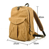 Hot Selling Retro Canvas Backpack Casual Oil Wax Men Shoulder Bag Outdoor Large Capacity Travel Mountaineering Backpack XA788M