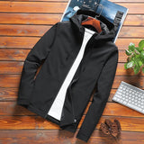 Mens Fashion Jackets and Coats Hooded New Men&#39;s Windbreaker Casual Jacket 2021 Men Outdoors Clothes Casual Streetwear