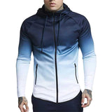 2021 Men Autumn Spring Jacket Gradient Printing Design Man Fashion Hoodies Casual Hooded Coats Big Size S-5XL