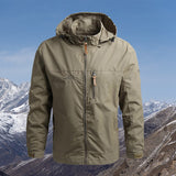 Jacket Outdoor Hooded Waterproof Jacket Men Zipper Coats Male Outdoor Outwears Windbreaker Windproof Autumn Winter Male Coat