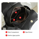 FOXER Brand Ladies Preppy Style Backpacks Female Genuine Cow Leather Backpack Girl&#39;s School Bags Women Fashion Travel Bag