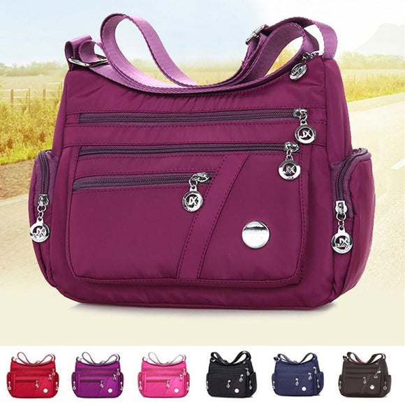 2022 Fashion Women Shoulder Messenger Bag Nylon Oxford Lightweight Waterproof Zipper Package Large Capacity Travel Crossbody Bag