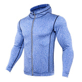 Winter Hooded Sport Jacket Men Fitness Jersey Tight Top Outdoor Soccer Gym Hoodie Windbreaker Quick Drying Running Sports Coat