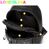 Vintage PU Leather Women Backpacks 2021 Fashion Ladies Student Bags Casual Big Capacity Female Bagpack Racksack Bolsas Feminina