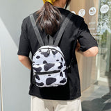 Simple Solid Color Shoulder Women Backpacks Nylon Large Capacity Travel Knapsacks Girls Student Daily Zipper Schoolbags