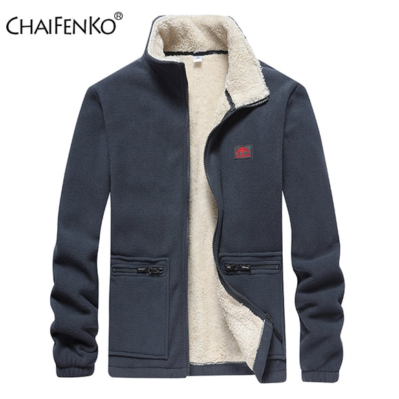CHAIFENKO Winter Fleece Jacket Men Spring 2021 New Bomber Military Parka Coat Men Casual Outwear Thick Warm Tactical Army Jacket