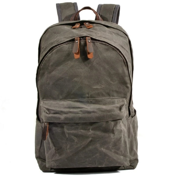 New Designer Waterproof oil wax Canvas Daypacks Unisex men Vintage Backpacks women Anti-thief Travel Rucksacks Retro School Bags