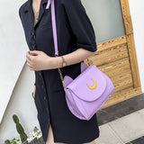 2022 Autumn Sailor Moon Ladies Handbag Cat Shape Chain Women Shoulder Bag PU Leather Bag Women Tote Bag Crossbody Leather Wallet
