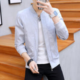 New jacket men personality Spring daily baseball uniform design soft student Slim lapel All-match Handsome fashion coat loose