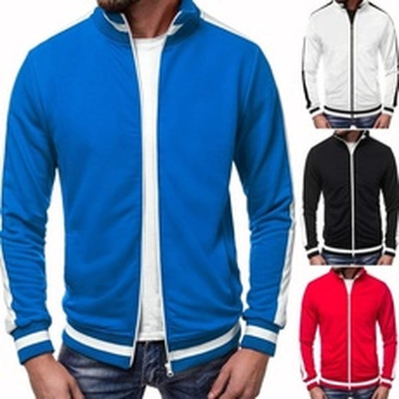 ZOGAA New men's sweatshirt autumn and winter sports zipper jacket