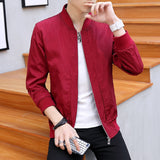 New jacket men personality Spring daily baseball uniform design soft student Slim lapel All-match Handsome fashion coat loose