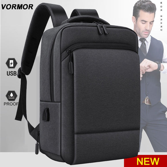 VORMOR 2022 New Anti-thief Fashion Men Backpack Women Business 15.6 inch Laptop Bag USB Charging Travel Bag