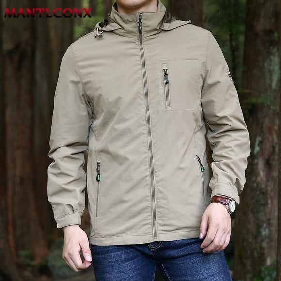 MANTLCONX Windbreaker Men's Jackets Waterproof Military Hooded Jacket Coat Casual Coat Male Clothing 2022 Autumn Jacket Men 4XL