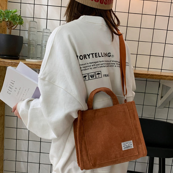 2022 New Single Shoulder Bag Luxury Handbag Corduroy Ladies Bag Solid Color Buckle Messenger Bag Small Square Bag
