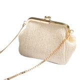 Small Crossbody Boho Bags For Women Evening Clutch Bags Hasp Ladies Handbag Female Straw Beach Rattan Women Messenger Bag