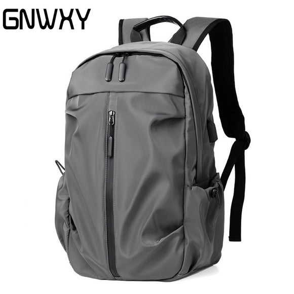 GNWXY Super Light Oxford Waterproof Travel Backpack Men Business Casual Laptop Backpack USB Charging School Backpacks Sports Bag