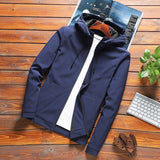 Mens Fashion Jackets and Coats Hooded New Men&#39;s Windbreaker Casual Jacket 2021 Men Outdoors Clothes Casual Streetwear