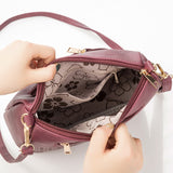 REPRCLA New Double Zipper Women Messenger Bags Hollow PU Leather Shoulder Bag Female Crossbody Vintage Women Bags Purse