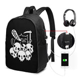 Satan Backpack with USB Dance with The Devil Back Pack Student Quality Bag University Multifunction Men Women Print Bags