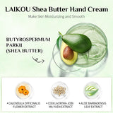 LAIKOU Shea Butter Hand Cream Deep Moisturizing Anti-chapping Anti-crack Anti-Drying Avocado Body Cream Improve Dry Body Lotion