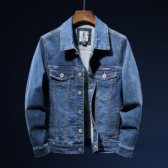 2021 Spring And Autumn New High-end Blue Denim Jackets Men's Fashion Jacket Chaquetas Hombre Long Sleeve Buttons Men's Fashion