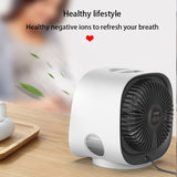 Mini Usb Air Cooler Fan Air Conditioner Desktop Air Cooling Fan Humidifier Purifier for Office Bedroom with 7 Colors Light