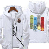 Spirited Away Men&#39;s anime Jackets Windbreaker Jacket Reflective zipper thin hoodie jacket waterproof Outdoors