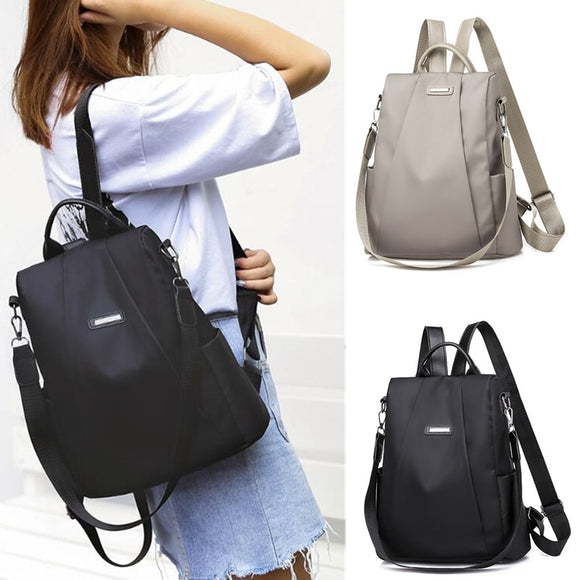 Women Anti-theft Backpack Waterproof Fabric Large Female Shoulder Bag Large Capacity Simple Style Casual Mochila Travel