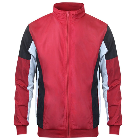 2021 Men Autumn Spring Jacket Patchwork Color Male Casual Windbreaker Coats Outerwear EU Size S-3XL