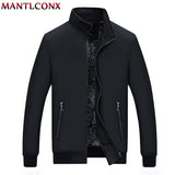 MANTLCONX 2021 New Spring Casual Brand Mens Jackets and Coats Stand Collar Zipper Male Outerwear Men Jacket Black Men&#39;s Clothing