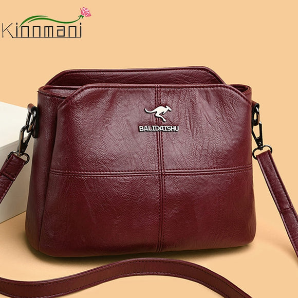 High Quality Leather Multi Version Crossbody Bag For Women Luxury Handbag Designer 3 Layers 2 Shoulder Strap Messenger Bag 2021