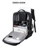 CROSSTEN 40L Large Capacity Expandable Backpacks USB Charging 17 inch Laptop Bags Waterproof Multifunctional Business Travel Bag