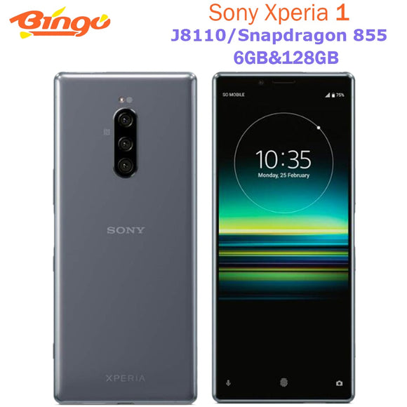 Sony Xperia 1 J8110 Xperia XZ4 Android Mobile phone 4G LTE 6.5" Octa core 6GB&128GB Triple 12MP NFC Fingerprint NFC