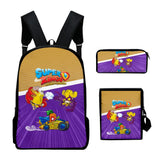 Weysfor 3 Pcs / Set Super Zings Series Kindergarten Backpack Cartoon Game Superzings Kids Bag Waterproof Children Daily Mochila