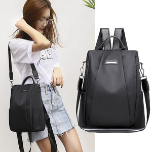 Women Waterproof Oxford Cloth Travel Backpack Nylon Anti-theft Double Shoulder Bag New