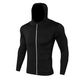Winter Hooded Sport Jacket Men Fitness Jersey Tight Top Outdoor Soccer Gym Hoodie Windbreaker Quick Drying Running Sports Coat