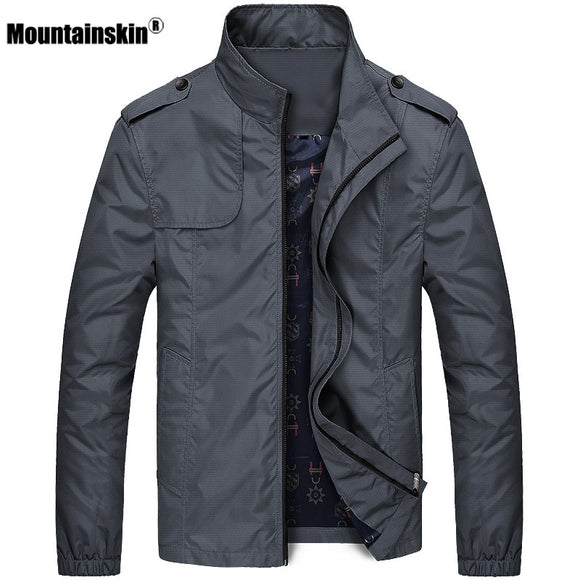Mountainskin Men Jackets Spring Autumn Casual Coats Bomber Jacket Slim Overcoat Mens Brand Outerwear Clothing EU Size MT163