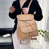 Drawstring Women Backpack female Shoulder Bag Trendy School Bag Teenage Girls High Quality PU Leather Fashion Rucksack bagpack
