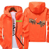 MICHELANGELO unisex  Reflective clothing jacket men autumn hooded zipper jacketlarge size Sun protection jacket
