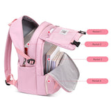 OKKID school bags for teenage girls purple pink light blue backpack waterproof large school backpack student book bag satchel