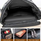Men&#39;s Large Leather Antitheft Travel Backpack Laptop Bags Men Black Bagpack Boy Big Capacity School Male Business Shoulder Bag