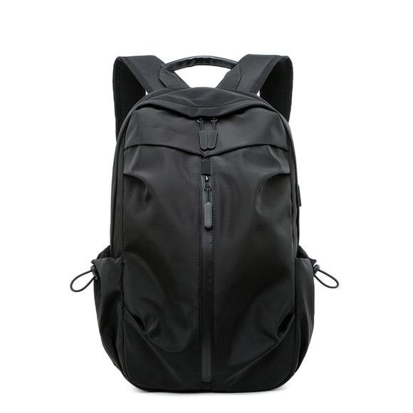 Men's Backpack Black 2023 New Nylon Waterproof Outdoor Teens Sports Bag Male USB Business Travel Package Youth School Backbag