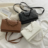 High Quality Fashion Square Handbags For Women Soft Leather Female Shoulder Bag Chain Designer Trend Lady Crossbody Bag Purses