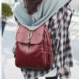 Women Soft Leather Backpacks High Capacity Female Back Pack Casual Travel Ladies Bagpack Machial Feminina for Teenager Grils