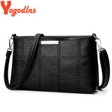 Yogodlns Women small solid Plaid Bag PU Leather Shoulder Bags Women Crossbody Bag Ladies Designer High Quality retro purse