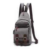 Canvas Chest Bag Pack Vintage Men Backpack Shoulder Bags Female/Male Travel Backpack Multifunction Small Bags Mens Back Pack Bag