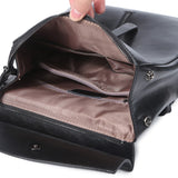 DIENQI Multifunctional Women Leather Backpack Bag 2018 Luxury Vintage Genuine Leather Female Backpack Ladies School Bag Bagpack